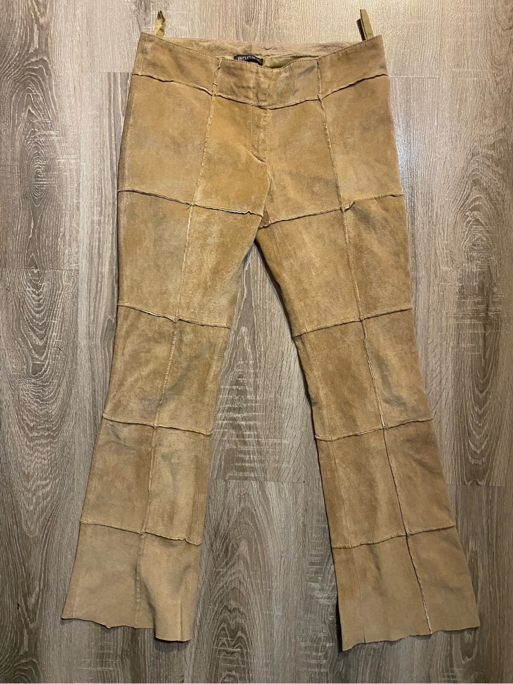 Vintage Y2K anne.x Genuine Suede Patchwork Flare Pants